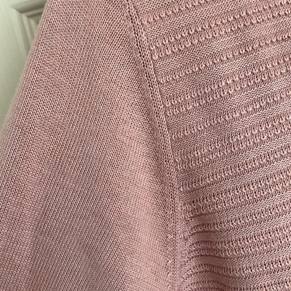 NWT- Hilary Radley Womens Soft Textured Knit V-Neck Tunic Sweater (Blush color) - Picture 6 of 8